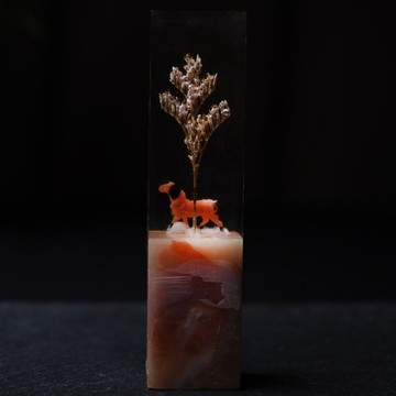 客製化手工印章-|麥草下的馬樹酯印章1.7 x 1.7 CM|篆刻印章