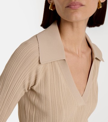 Joseph Chelia ribbed-knit polo sweater