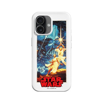 iPhone 17 SolidX 白 - 迪士尼-星際大戰 Star Wars - 路克&莉亞公主-電影海報