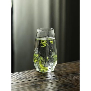 玻璃觀山杯日式綠茶泡茶杯家用個人專用花茶透明待客杯子高檔水杯