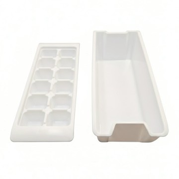 NAKAYA 12格冰格塑膠模具 2個  24.2 × 9 × 6.7 cm  白色  1組