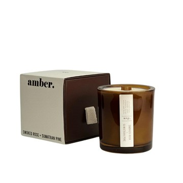 香氛蠟燭 Amber 禮盒蠟燭- 煙燻玫瑰 & 蘇門答臘松 /142g