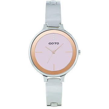 GOTO奢華簡約070系列時尚手錶-粉/39mm