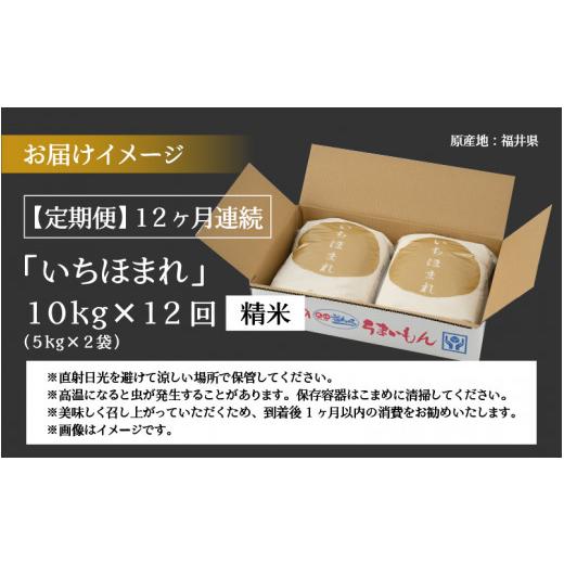 ふるさと納税 福井県 勝山市 令和5年産 新米 福井県の新しいブランド米 いちほまれ5kg ×2袋（10kg × 12ヶ月） [O-015013]