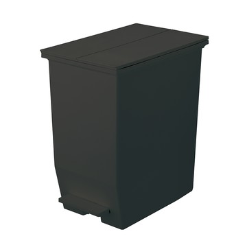 日本RISU SOLOW日本製腳踏式對開蓋分類垃圾桶-45L-2色可選雅痞黑