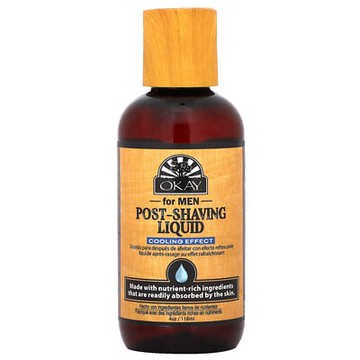 Okay Pure Naturals, 男士剃須後護理液，清涼效果，4 盎司（118 毫升）