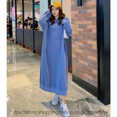 ロングパーカー レディース ワンピース パーカー ロング丈 トレーナー フード付き ゆる チュニック 通販 Lineポイント最大get Lineショッピング
