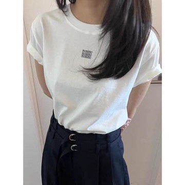 select market韓國東大門25年夏季字母印花正肩質感百搭短袖t恤女