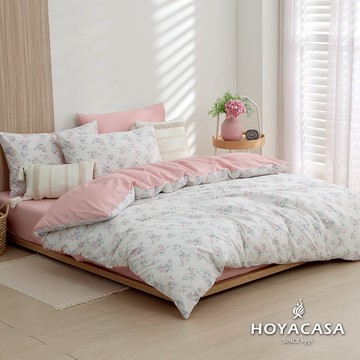HOYACASA 精梳棉兩用被床包組(天絲入棉30%)｜夢幻花韵｜(單人/雙人/加大)