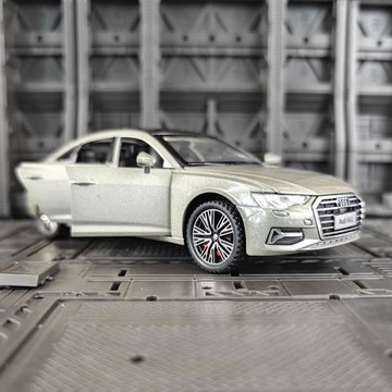 浩馳H83062仿真A6L合金汽車模型轎車轉向可開門男生回力汽車擺件