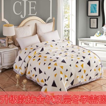 升級款拉舍爾雙層冬季蓋毯冬被毯子學生寢室單人被子雙人10斤厚毯
