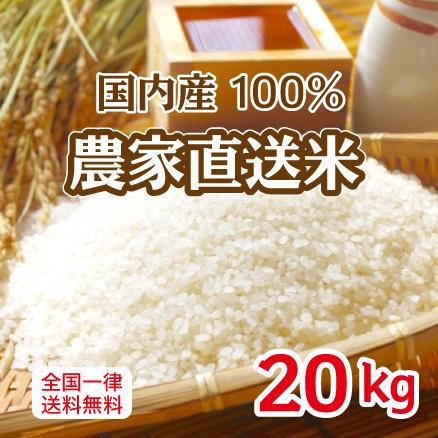 農家直送米 国内産100％ ブレンド米 20kg 白米 安い 10kg×2 複数原料米 送料無料