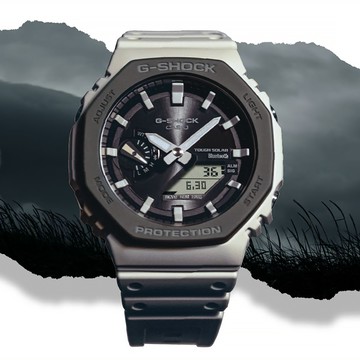 CASIO G-SHOCK 太陽能藍芽八角造型計時錶/GA-B2100LUU-5A