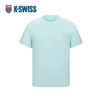 K-SWISS 短袖T恤 SHIRTKC7522MSTS26 休閒 男上衣 水藍色 1011633-460