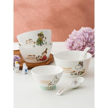 Moomin芬蘭姆明亞美餐具陶瓷碗北歐風碗沙拉碗勺子湯勺盤子杯飯碗