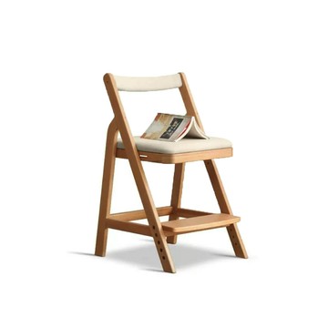 hoi! 源氏木語格林實木可調節兒童成長椅 Y19S02 米白色