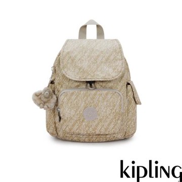 『猴子包』Kipling 流金拉鍊掀蓋後背包-CITY PACK MINI