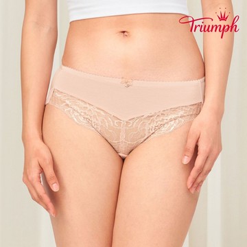 黛安芬-FLORALE 自由牡丹系列 中腰三角內褲 M-EL 氣質裸