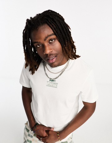 Lacoste chest logo t-shirt in white