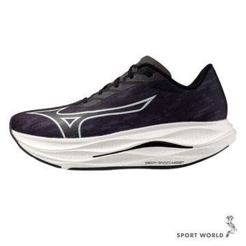 Mizuno 美津濃 慢跑鞋 男鞋 3E寬楦 WAVE REBELLION FLASH 3 黑【運動世界】J1GC253701