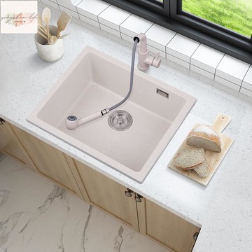 水槽 排水槽 洗衣板水槽 吧檯陽臺石英石小方水槽單槽廚房洗菜盆洗碗池水池大嵌入式臺下盆