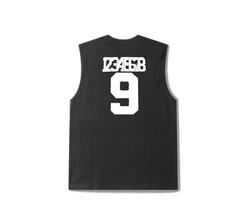 FINDSENSE H1夏季 新款 日本 個性  數字印花  時尚  寬鬆 潮牌 運動背心 打底 無袖T恤 潮男 上衣