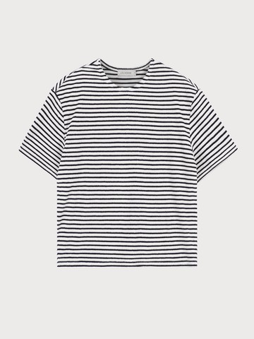 Flex Stripe Terry T-shirt_Navy