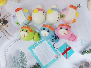 蛇寶寶收涎組  收涎饅頭收涎收口水生日慶生卡通饅頭 造型饅頭