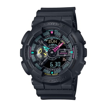 CASIO卡西歐 G-SHOCK 電競時尚 搶眼螢光 人氣雙顯 GA-110MF-1A_51.2mm
