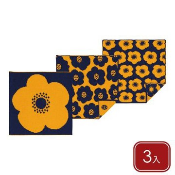 《danica》加拿大 Jubilee針織純棉擦拭布3入(雛芥子20x20cm) | 小方巾 清潔布 擦拭布