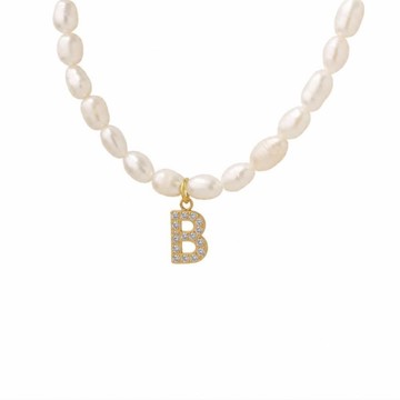 MAISON M 左岸字母珍珠項鍊 B