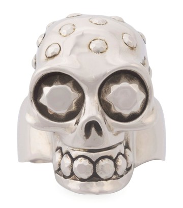 McQueen Brass Skull Ring