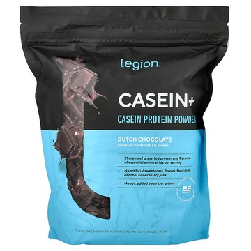 Legion Athletics, 酪蛋白+，酪蛋白質粉，荷蘭巧克力味，1.56 磅（710 克）