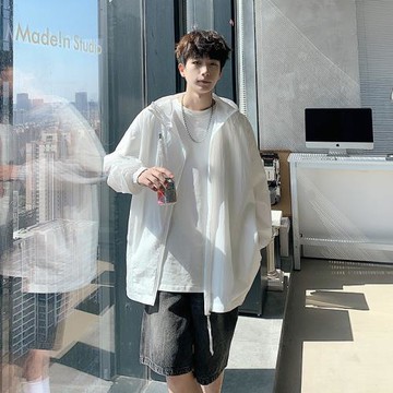 冰絲防曬衣男款夏季戶外防曬服機能運動防紫外線外套潮牌寬松夾克