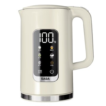 SABA 智能溫控快煮壺 1.7L大容量 1000W快速加熱 6段智能溫控  SA-HK41