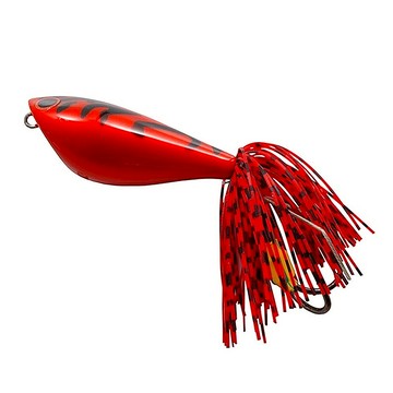 An Lure 跳蛙國王多蔓 浮水假餌 泰國手工木製路亞 Jump King 5.5公分  斑紋紅  1個