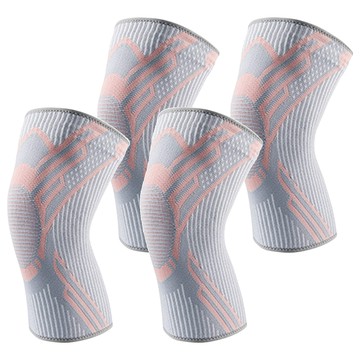 A-ZEAL 高彈力針織透氣護膝 2入  M  2組  粉色