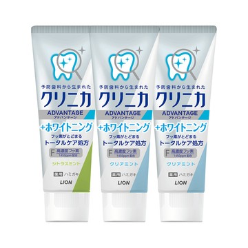 LION 獅王 固齒佳酵素極致亮白牙膏 130gx3入