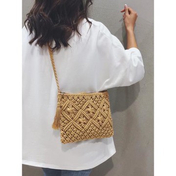 文藝氣質編織包女包包2025新款夏小眾設計腋下小方包百搭斜挎小包