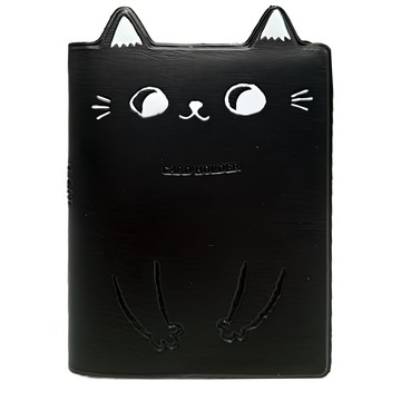 O Cat 貓耳隨身名片本 黑  可愛造型名片夾，輕巧便攜，商務人士必備  1入