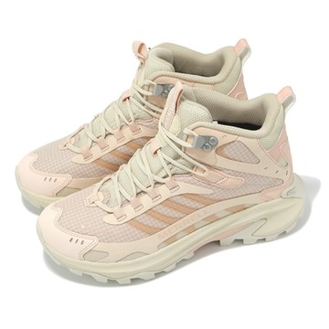 Merrell 戶外鞋 Moab Speed 2 Mid GTX 女鞋 粉 防水 中筒 黃金大底 登山鞋 ML038506