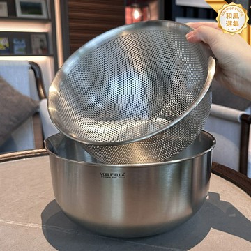 【316不鏽鋼】瀝水籃 洗菜盆 水果盆 淘米籃 廚房漏盆 雙層可拆卸 防黴防鏽 快速瀝水 廚房洗菜淘米必備