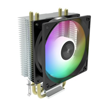 臺式電腦主機CPU散熱器 多平臺風冷通用雙銅管靜音炫彩風扇「限時特惠」