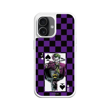 iPhone 17 SolidX 白 - Joker - 小丑與蝙蝠俠撲克牌 - 棋盤風格