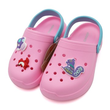 CHOOP 小松鼠 防水 洞洞鞋 中童 粉 S0498 (CHKG49313)