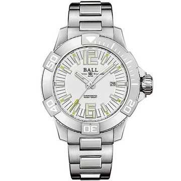 B3_ BALL 波爾錶】 (DM3002A-SC-WH) Engineer Hydrocarbon DeepQUEST II 鈦深潛系列機械錶 / 白面 42mm｜樂天全館特惠中★指定刷卡回饋10%