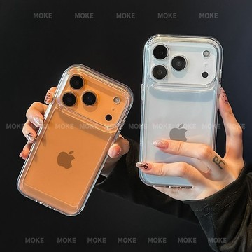 簡約高級感 透明殼 適用於 蘋果 iPhone 17 16 15 14 13 12 11 Pro Max Air 手機殼