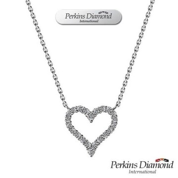 PERKINS 伯金仕 Myheart系列 18K金 鑽石項鍊