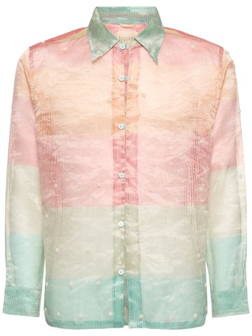 Bead Daisy Silk Shirt