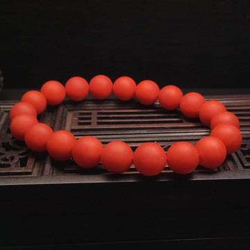 精品保山南紅單圈手鏈 辣椒紅 顏色豔麗 膠質感強 玉質油潤